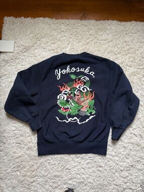 GU Men’s Yokosuka Sukajan By Hiromichi Yokochi Crewneck. MINT condition.